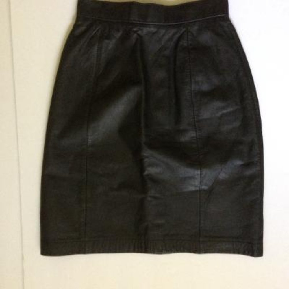 Vintage Wilsons Black Leather Mini Skirt